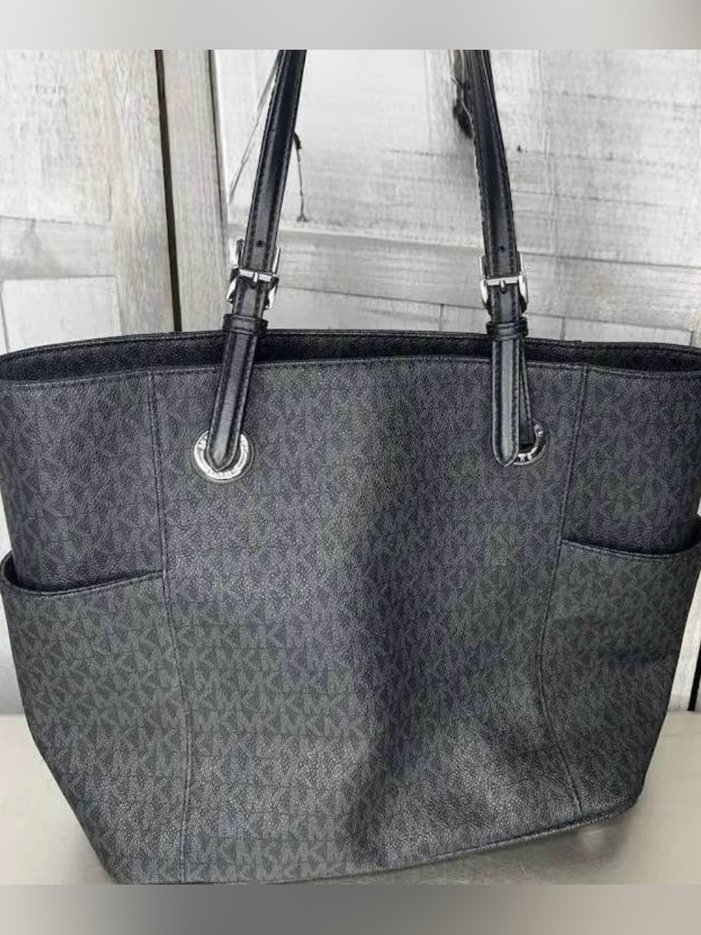 MICHAEL Michael Kors Black Monogram Tote